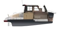 Electric boat Serenity 700 N - section in center line